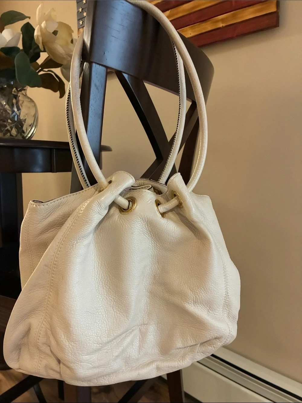 Michael Kors white leather